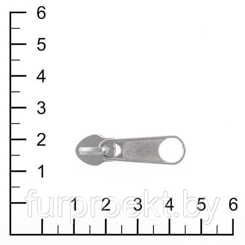 Бегунок № 8 никель на витую молнию 3,75