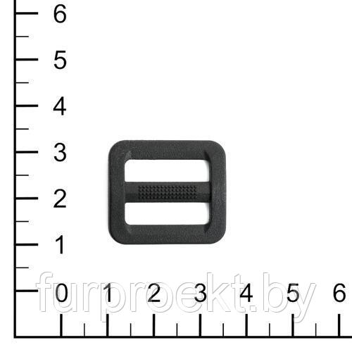 Пряжка 20мм R 0016 (MF2886) черн (H-PB002 (H), R2001 (Q), 2-щелевая VP)