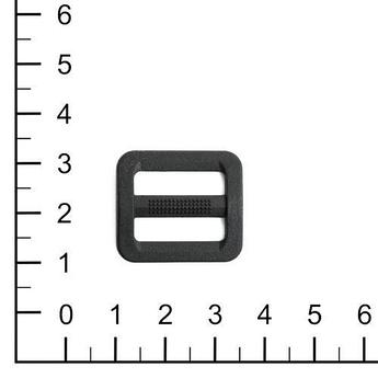 Пряжка 20мм R 0016 (MF2886) черн      (H-PB002 (H), R2001 (Q), 2-щелевая VP)