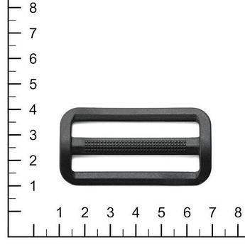 Пряжка 50мм R 0016 (MF2886) черн   (H-PB002 (H), 2-щелев (VP), 2-щелев. (А))