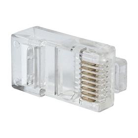 Коннектор ExeGate PL45-C5-8P8C-SH-100 RJ-45 Кат.5e (8P8C) под одножильный кабель FTP, экранированный, золотое
