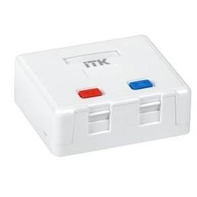 Корпус розетки ITK Корпус настенной розетки для 2 мод. Keystone Jack