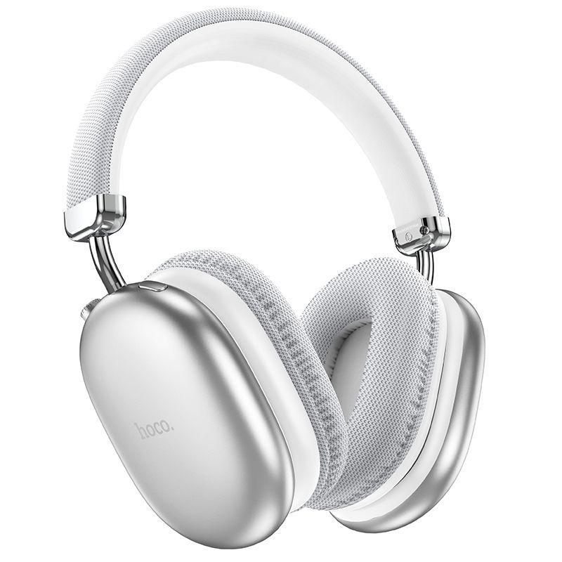 Беспроводные наушники - HOCO W35, Bluetooth 5.3, AUX, MircoSD, микрофон, 400mAh (40 часов), серебристые