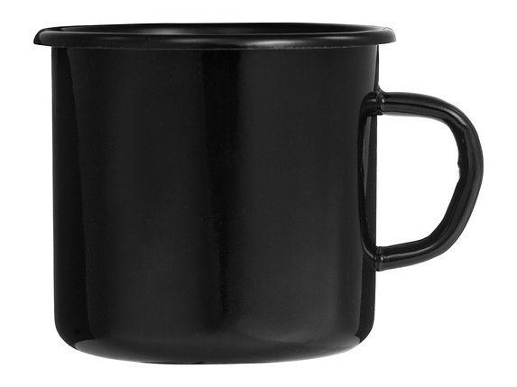 Кружка металлическая эмалированная Retro, 400 мл, черная, фото 2