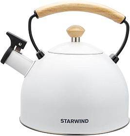 Чайник металлический Starwind Chef Country 2.5л. белый (SW-CH1712)