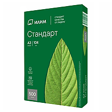 Бумага Илим Стандарт, А3, марка C, 80г/м2, 500л