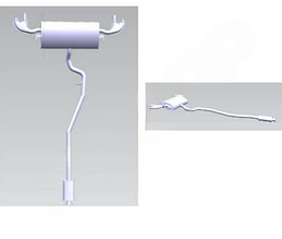 Глушитель задняя часть Geely Tugella