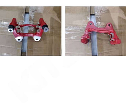 Скоба суппорта заднего левого с направляющими (красная) Geely Coolray/BelGee X50