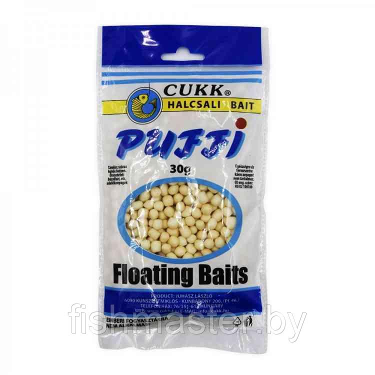 Плавающая насадка CUKK Puffi Mini 4-6мм 30г Горох цв.Белый