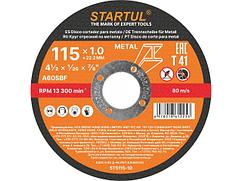 Круг отрезной 115х1.0x22.2 мм для металла STARTUL STANDART