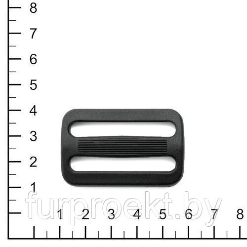 Пряжка ПК 40 мм 2-щелев.черн (R0016, R0026, R3801 (C), R3801A (C), R3801 (Q), 2-щелев. VP)