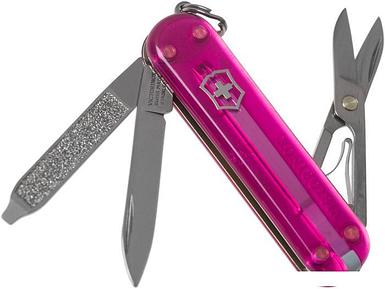 Мультитул Victorinox Classic SD Transparent (розовый)