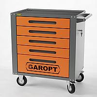 Тележка инструментальная Garopt 5 ящиков ОРАНЖЕВАЯ серия "Standart"