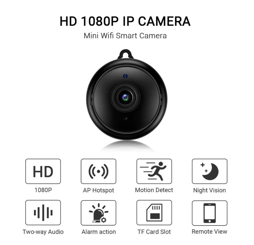 Беспроводная мини IP-камера наблюдения Видеоняня WiFi Smart Net Camera