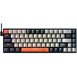 Клавиатура проводная механическая Redragon Ryze программируемая RGB подсветка, тихая, черн/бел 71342