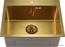 Кухонная мойка Melana ProfLine D5343HG (сатин золотой, глубина 22 см, сталь 3 мм)