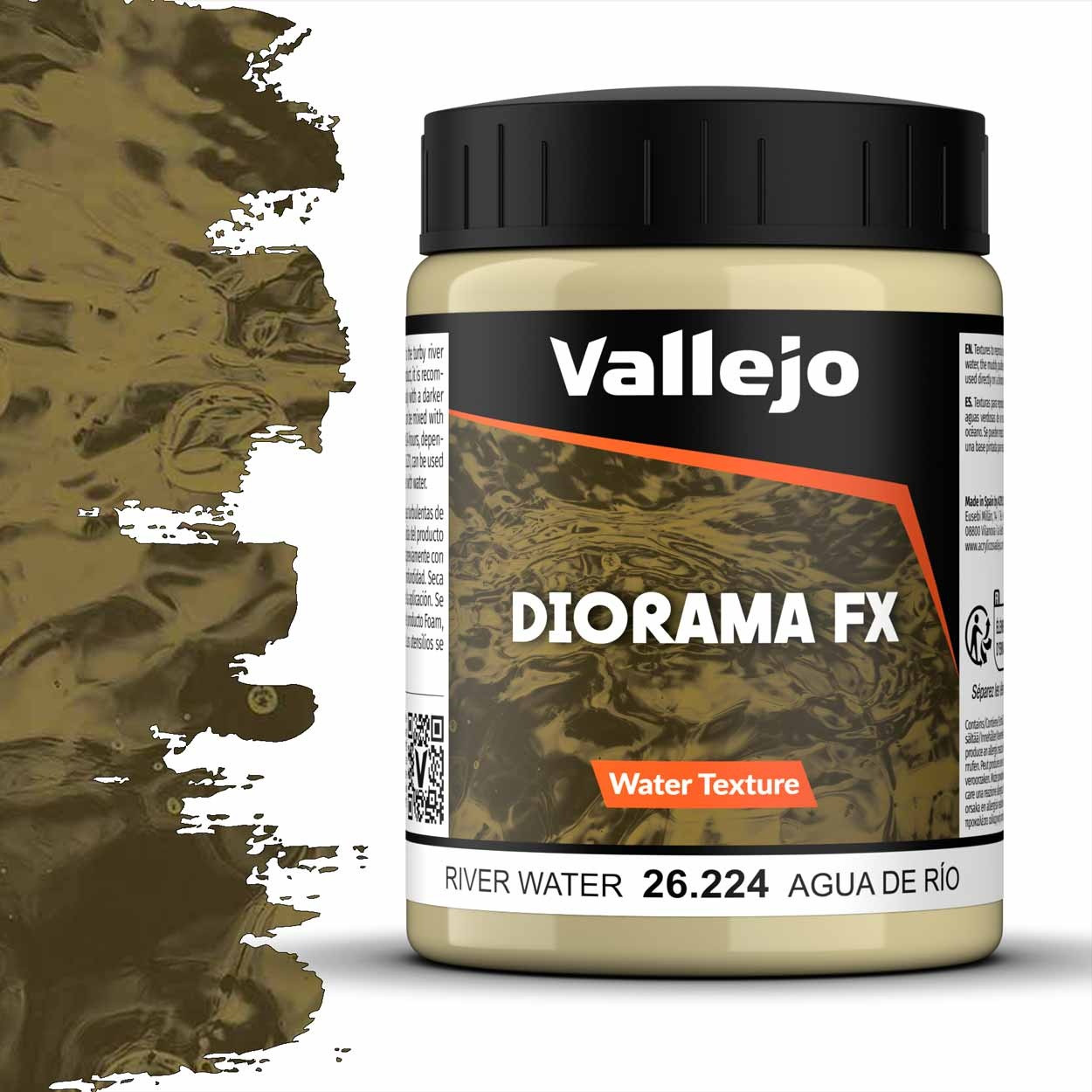 Текстурная паста для диорамы тропическая вода (RIVER WATER), 200 мл, Vallejo