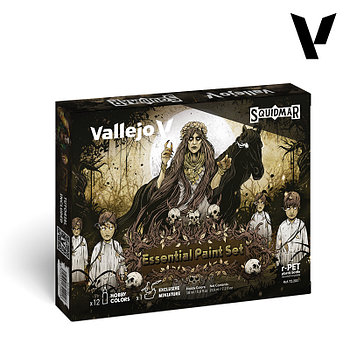 Набор акриловых красок GAME COLOR ESSENTIAL 12х18мл  + миниатюра SQUIDMAR, Vallejo