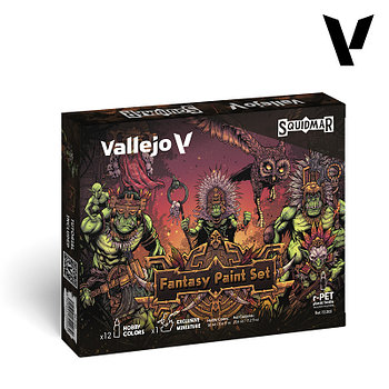 Набор акриловых красок GAME COLOR FANTASY 12х18мл + миниатюра SQUIDMAR, Vallejo