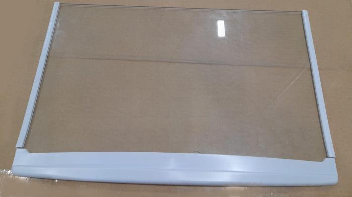 DON зч Полка стеклянная 495 х 338 х 4 с обрамлением нижняя (для холодильников с нижней МК, кроме R-290; R-296)