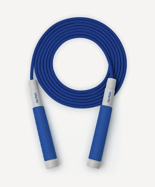 Скакалка STARFIT RP-401 c силиконовыми ручками, 3 м, синий