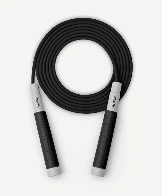 Скакалка STARFIT RP-401 c силиконовыми ручками, 3 м, черный