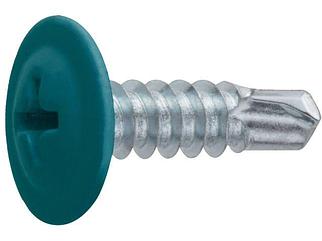 Саморез 4.2х16 мм с прессшайбой, цинк, со сверлом, RAL 5021 (150 шт в пласт. конт.) STARFIX