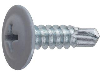 Саморез 4.2х19 мм с прессшайбой, цинк, со сверлом, RAL 7004 (150 шт в пласт. конт.) STARFIX