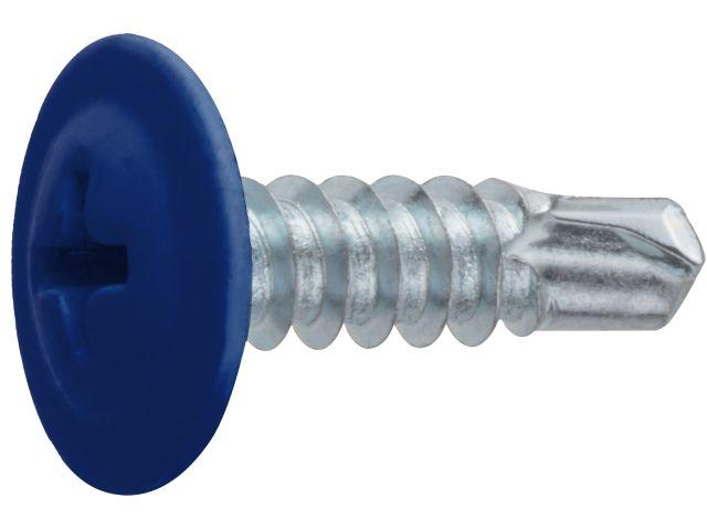 Саморез 4.2х16 мм с прессшайбой, цинк, со сверлом, RAL 5002 (150 шт в пласт. конт.) STARFIX
