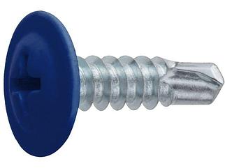 Саморез 4.2х16 мм с прессшайбой, цинк, со сверлом, RAL 5002 (150 шт в пласт. конт.) STARFIX