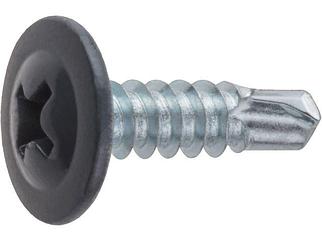 Саморез 4.2х16 мм с прессшайбой, цинк, со сверлом, RAL 7024 (150 шт в пласт. конт.) STARFIX