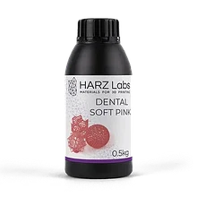 Фотополимер HARZ Labs Dental Soft Pink, розовый (0,5 кг)