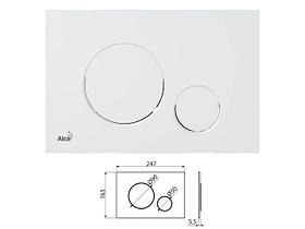 Кнопка управления для систем инсталляции (бело-матовая), Alcaplast