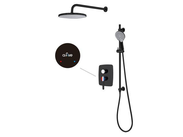 Душевая система (Lt) D35, серия Lotus черный, a-five