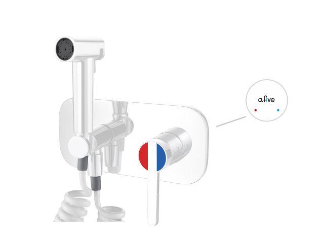 Смеситель для биде (Lt) D35, серия Lotus белый, a-five