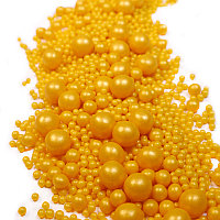 №230 Драже зерновое в цветной кондитерской глазури (жемчуг золото)