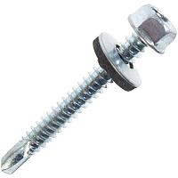 Саморез кровельный 6,3х80мм Цинк, шайба с прокл. (упак/100шт)