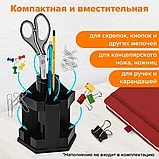 Подставка-органайзер BRAUBERG, 10 отделений, вращающаяся, 157 х 140 х 175 мм, черная, фото 7