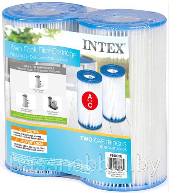 Фильтр-картридж сменный INTEX, тип А, 29000 для фильтрующего насоса бассейна - 2 шт.