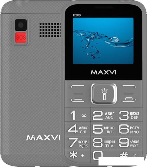 Кнопочный телефон Maxvi B200 (серый)