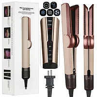 Фен-выпрямитель для волос (розовый)