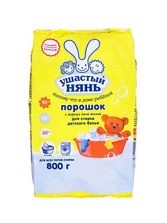 Порошок для стирки детского белья "Ушастый Нянь", 800 г