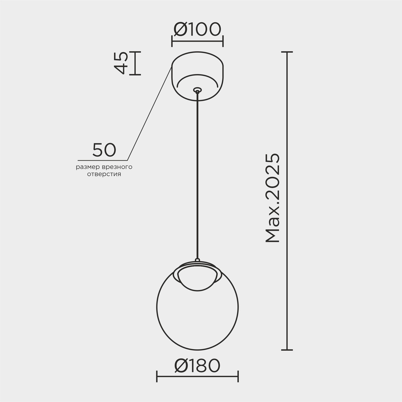 Подвесной светильник MODELUX ML.2338.180 BK