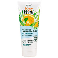 SUPER FRUIT Очищающая пенка-пилинг для умывания с чаем матча, AHA- и BHA-кислотами 200 мл