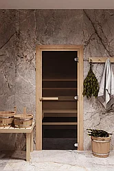 Дверь стеклянная для бани Cooper STANDART 170*70 Бронза, кор. ОЛЬХА