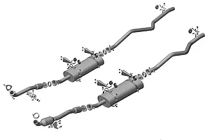 Глушитель ГАЗель БИЗНЕС АК330202-1201008-40Е4  EURO 4 дв. УМЗ 4216, Cummins (удл. база) *ИП*