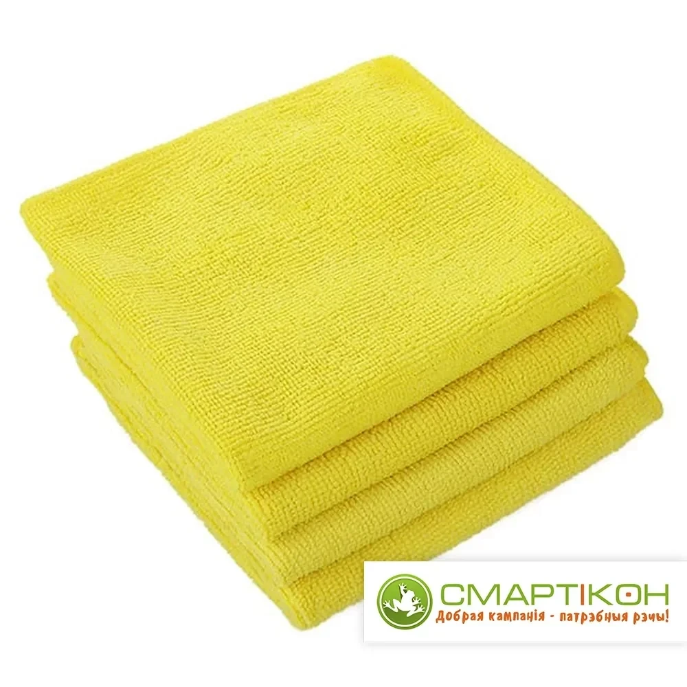 Салфетка из микрофибры 29 х 29 см М200Е2 желтая