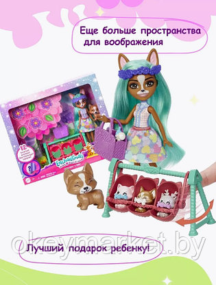 Игровой набор Enchantimals Друзья малыши Корги Криция HLK86, фото 2