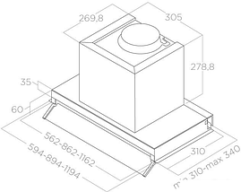 Кухонная вытяжка Elica Boxin IX/A/60 PRF0097835B, фото 3