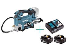 Аккумуляторный шприц для смазки MAKITA LXT DGP180Z + АКЦИЯ (Аккумулятор 5.0 А/ч 2 шт., ЗУ DC18RС)